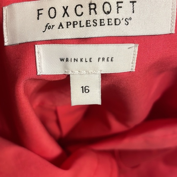 FOXCROFT APPLESEED’S women’s Classic Fit Camp shirt button front bright pink 16 - Picture 9 of 14